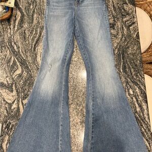 7 For All Mankind Light Blue Wide Leg Jeans
